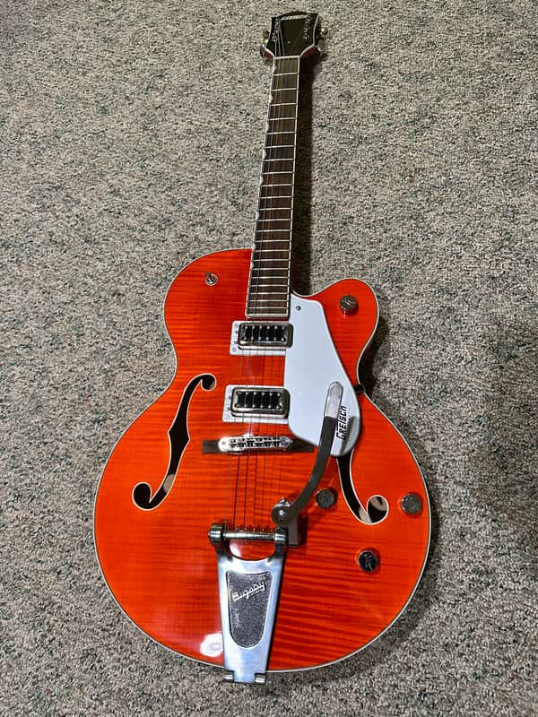 Gretsch G5427T Electromatic Hollow Body with Flame Maple Top 2021 - 2022 - Orange Stain image 1