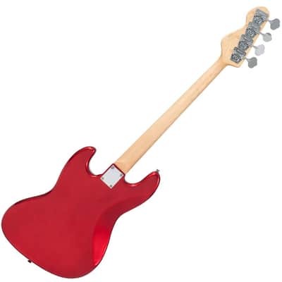 Vintage VJ74 ReIssued Bass Guitar ~ Candy Apple Red image 2
