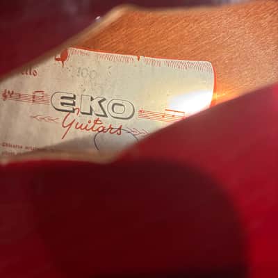 Vintage Eko Modello 100 Archtop 1960's Redburst - Italian Made image 6