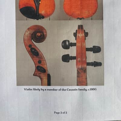 Fine 1860ca French Caussin Violin Cappa in Saluzzio model w/Appraisal image 6