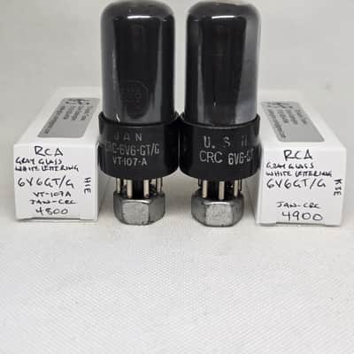 RCA 6V6GT Gray Glass Perfectly Matched Pair NOS 6V6 | Reverb