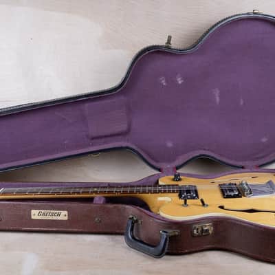 Gretsch 7607 Broadkaster Hollow Body 1975 Natural Filter'Tron Pickups Vintage USA w/ OHSC image 2