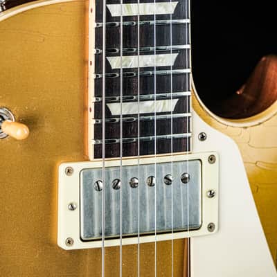 2011 Gibson Les Paul Goldtop 57 LPR-7 Custom Shop antique gold Aged image 6
