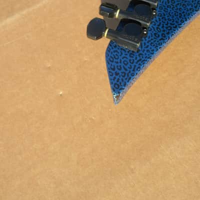 Vintage 80s Roscoe Blue Leopard Guitar Neck Rare image 10