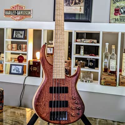 MTD Bass 535-24: Red Narra "10" top, Birdseye Maple Fingerboard, Ash Body & Neck! image 6