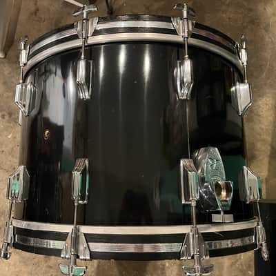 Rogers Big R 13, 16, 22 Londoner 70s black drum set image 6