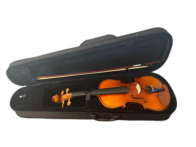 🎻 4/4 Student Solid Wood Acoustic Violin Outfit – Spruce & Maple, Case & Bow image 1