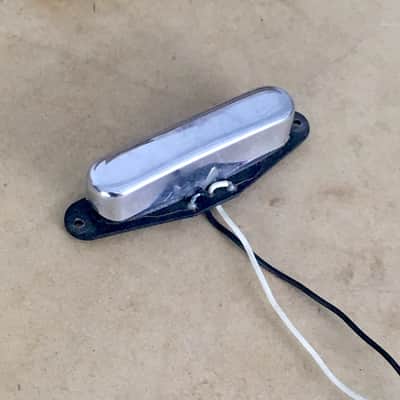 Vintage 1970s? Made in USA Fender Neck Pickup Tele Telecaster Black Bobbin Full Leads NOS Relic image 2
