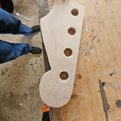 No Brand - 1Homemade other no name Modeled after Fender Jazz Neck 2000 - Wood color image 12