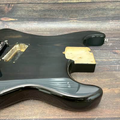 80s KRAMER LK-1B Body Black 1H w/Plate and Genuine Bridge Made in Japan image 3