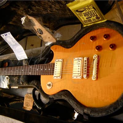 ULTRA RARE! * 2002 Gibson USA Les Paul Junior Special PLUS * Trans Amber TIGER FLAME ! * Standard image 2