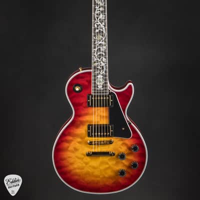 Gibson Custom Shop Dealer Select Les Paul Custom 5A Quilt Tree Of Life Fireburst #CS601321 image 3