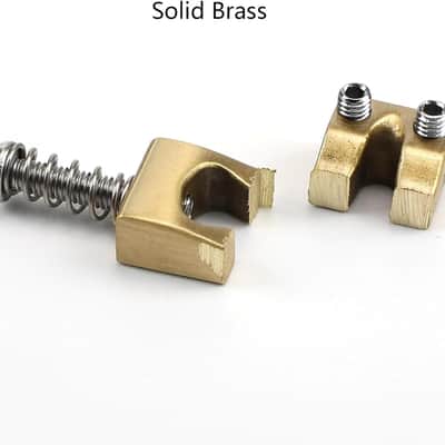 Brass Guitar Tremolo Bridge Saddles 10.8mm Electric Guitar Brass Saddles for Strat Tele Telecaster 6 String Guitar Replacement Parts image 2
