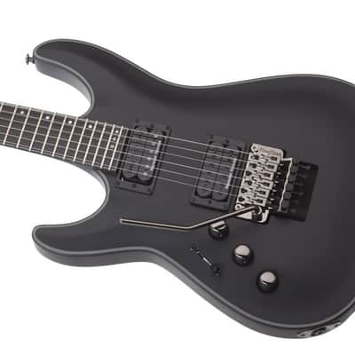 Schecter Blackjack SLS C-1 FR-P Satin Black SBK New + Free Gig Bag - Left Handed Passive Dots C1 C 1 image 2