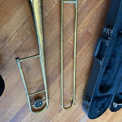 King Cleveland 605 trombone - smooth slide, worn lacquer, w/ Bach aristocrat case image 6