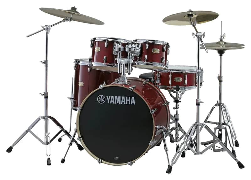 Yamaha Stage Custom Birch Cranberry Red Drum Set - 22x17,10x7,12x8,16x15,14x5.5 image 1
