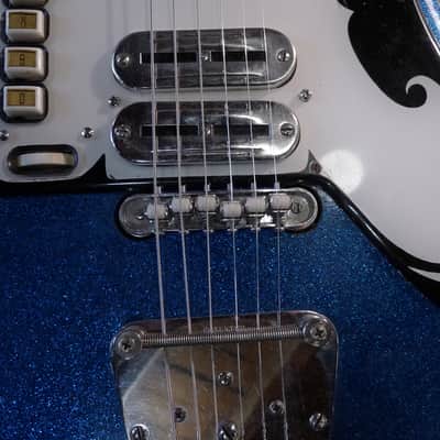 Dega Morbidoni Italy Bartolini Sumlin 1962 Blue Sparkle Surf blues guitar Rare Vintage image 13
