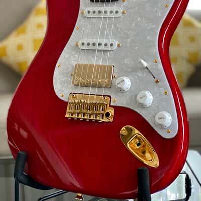 Tokai AST-118SH-GH SR/R Goldstar Sound HSS Limited Edition in Seethru Red with Gold Hardware S/N 200555 weight 3.4 KG image 8