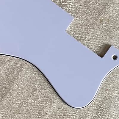 Custom Guitar Pickguard For Epiphone Dot Style Scratch Plate,3 Ply White & E Logo image 4