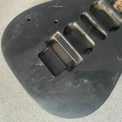 Black HSH Lefty Basswood Guitar Body image 3