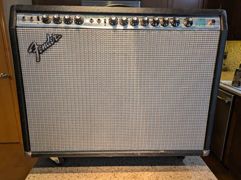 Fender Twin Reverb 2-Channel 100-Watt 2x12" Guitar Combo 1976 - Silverface image 1