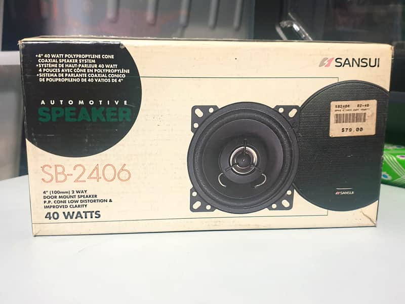 Vintage *New* Sansui SB-2406 Car Speakers - New Old Stock Open Box image 1