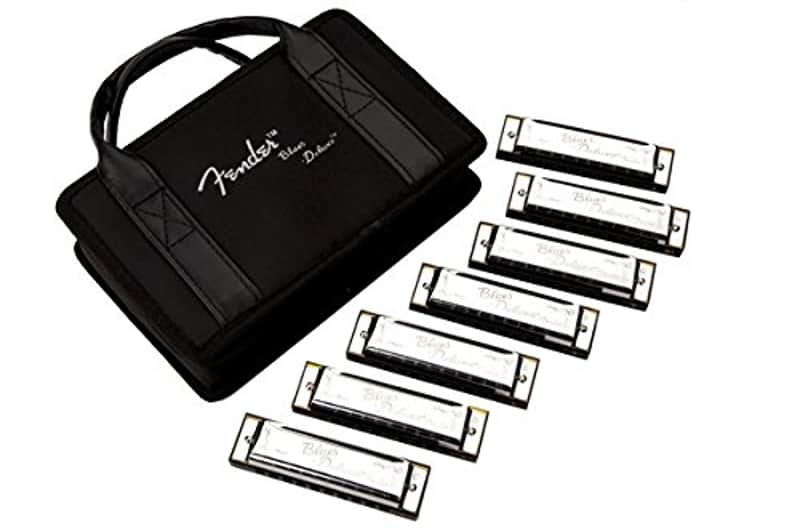 Fender Blues Deluxe Harmonicas, Set of 7, Keys of C, G, A, D, F, E, Bb image 1