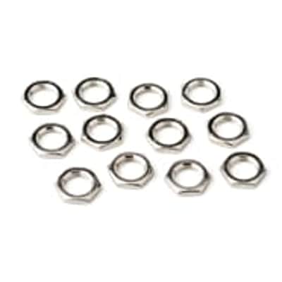 Fender Amplifier Jack Nuts Hex 7/16 - 20 X 1/8 Nickel (12 Pieces) image 2