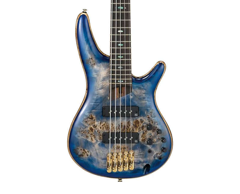 Used Ibanez SR2605CBB SR Premium 5-Str Electric Bass - Cerulean Blue Burst image 1