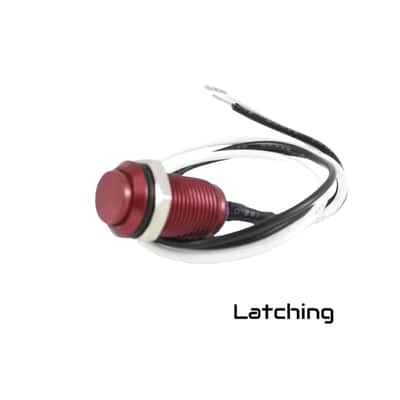 Tesi Switch  IDO SUPER M 10MM Latching Push Button Guitar Kill Switch Red -NO DRILLING