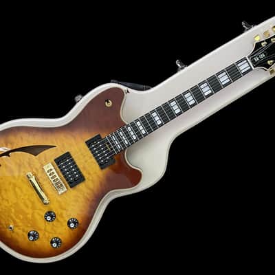 EVH SA-126 Special QM - Tobacco Sunburst EVH SA-126 Special Semi-Hollow Electric guitar - UNPLAYED in Case image 3