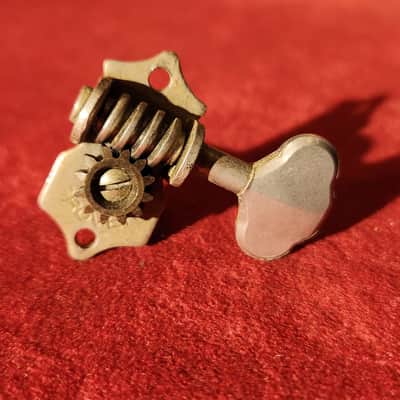 Vintage '20s/'30s Grover Open Back 3+3 Sta-Tite Tuning Machine Heads Nickel image 11