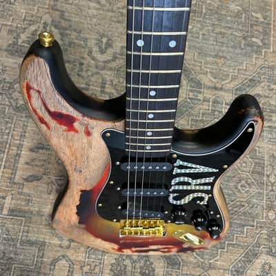 Distressed SRV tribute Strat style image 10