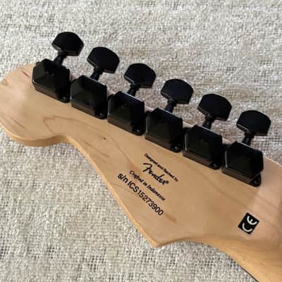 2015 Squier Bullet Stratocaster HSS w Tremolo Limited-Edition Electric Guitar Black Metallic image 12