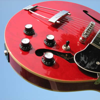 Epiphone Casino Coupe - Cherry Red - Gotoh Bridge - Black Pickguard and Knobs - Upgrades! image 8
