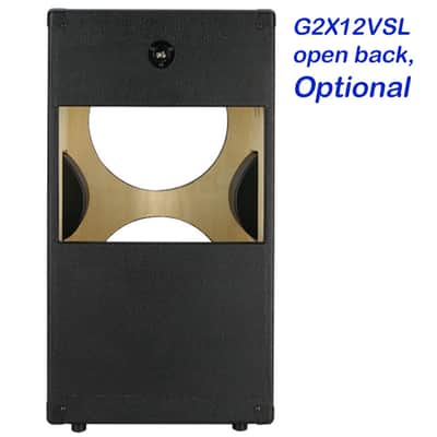 2x12 Vertical Guitar speaker empty cabinet charcoal black tolex US made image 3