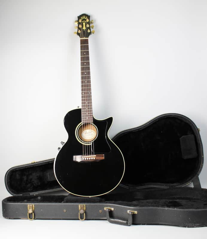 Guild Songbird Black Vintage Thinline Acoustic Electric Guitar w/OHSC image 1