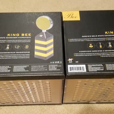 Neat Microphones King Bee 2020s Black/Yellow Pair with  Beeline quad conductor XLR mic cables image 7