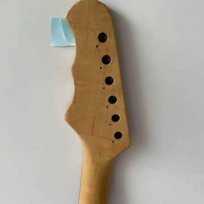 Black Headstock Maple Wood Guitar Neck with Rosewood Fingerboard image 3