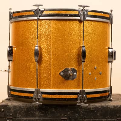 Vintage Camco 14x20 Gold Sparkle Tuxedo Bass Drum image 6