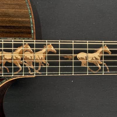 2025 Taylor Custom “B. Taylor” Grand Auditorium 12-Fret • Bob Taylor Designed • Stripy Sinker Redwood • Figured Blackwood • Running Horses • Serial #1205095104 image 1
