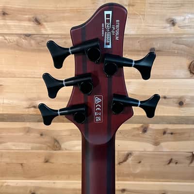 Ibanez BTB705LM 5-String Electric Bass - Natural Browned Burst Flat image 6