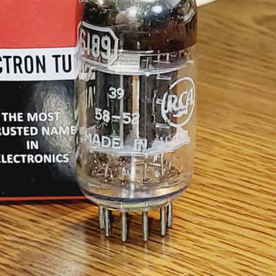JRC 6189/12AU7WA RCA Black Plate/3 mica MaxiPreamp2/TV-7 tested (1) tube lot image 1