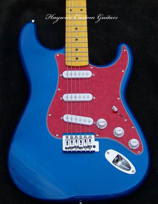 Custom Shop Patriot-Red, White and Blue Strat + Working Bridge Tone+Treble Bleed+SRV Pickups + Treble Bleed Circuit + '59 Style Neck with "C" Profile+ Setup+ Leveled, Crowned and Polished Frets+ Kluson Style Vintage Tuners! image 1