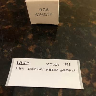 Tested Tight Matched Pair NOS RCA 6V6 GTY tubes image 6