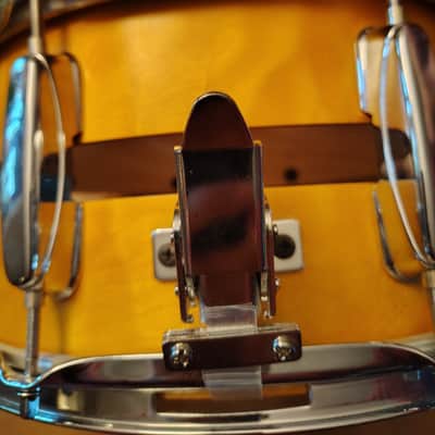 Unbranded (Most likely Tama) 14"(Diameter)x7"(Depth) Colosseum Style Snare Drum - Natural Wood image 6