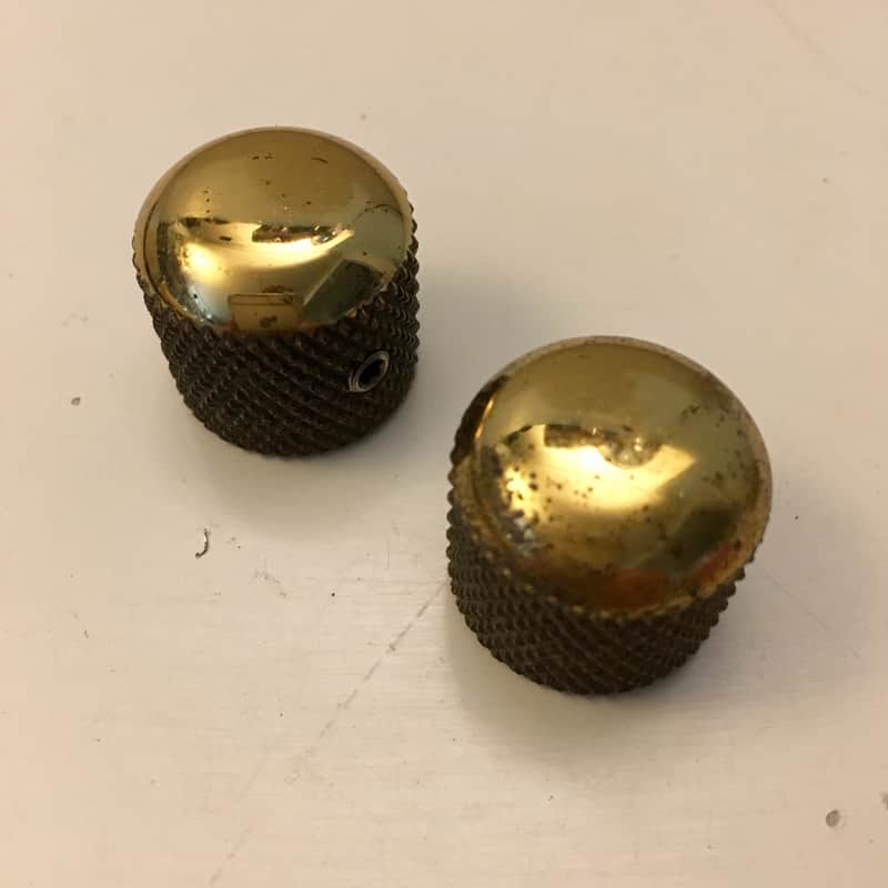 Fender Telecaster guitar bass brass knobs Brass image 1