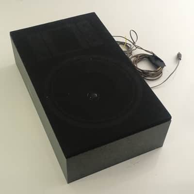 Vintage Home Audio BookShelf Speaker Grey Cabinet + 2 Cable Plugs Rare Vintage 1980s? image 4