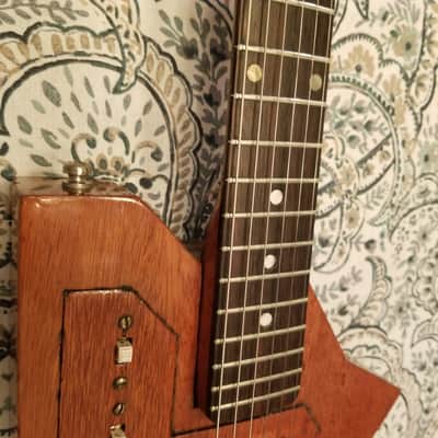 1960s Korina Wood Solidbody 2" Thick, Futuristic Guitar, Unknown Maker, Modeled After 1958-59 Gibson image 8