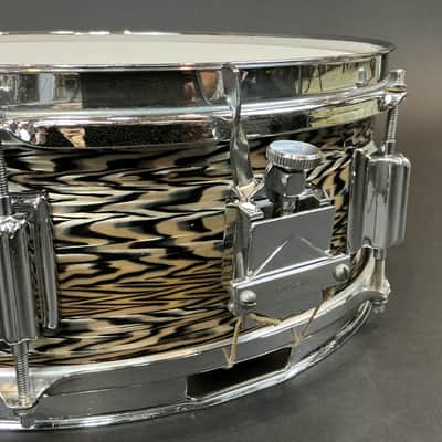 1960s Rogers Luxor Black Onyx Snare Drum 5x14 image 4